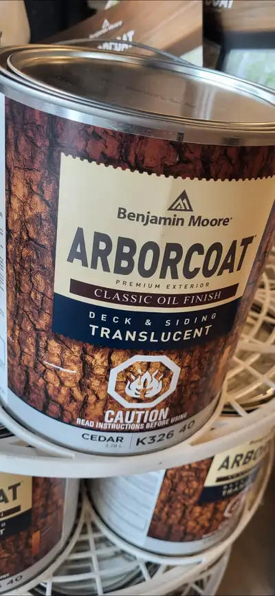 BENJAMIN MOORE Oil Based Translucent Stain This premium Arborcoat stain has been discontinued, and w...