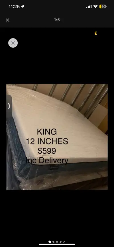 Brand New KING Memory Foams $599 Platforms $99 DELIVERY , View more