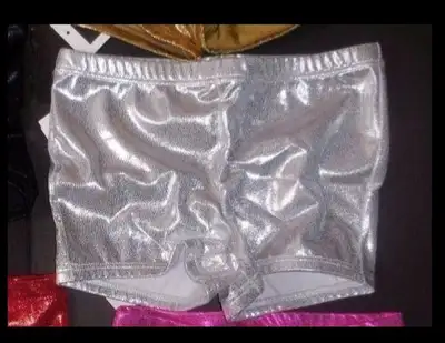 GYMNASTICS Metallic Booty Shorts JAZZ DANCE Majorette, View more