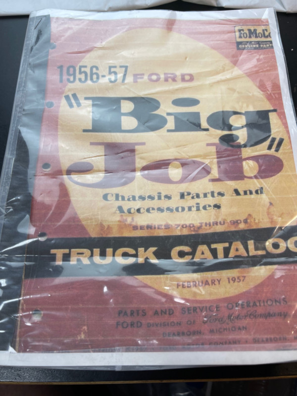 1956 -57 FORD BIG JOB TRUCK PARTS & ACCESSORIES  CATALOG #M1288 in Textbooks in Edmonton