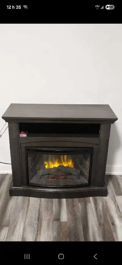 Meuble de télé avec foyer / TV cabinet with fireplace, View more