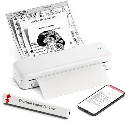 ❤️✅NEW IN BOX: Portable Bluetooth Thermal Printer - White, View more