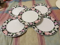 5 VINTAGE REGENT CHINA PORCELAIN PLATES