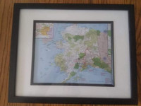 Framed maps for decor