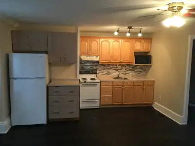Extra large bachelor apartment located a few minute’s walk to downtown Pembroke's banks, restaurants...