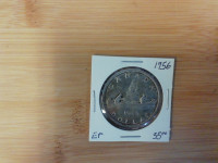 1956 Canada $1       80% silver EF coin!!