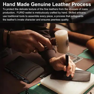 Genuine Leather Wallet for Men: RFID Slim Wallet with Money Clip, View more
