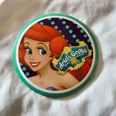 Vintage 3" Ariel's Grotto Disney Princess Celebration button pin, View more