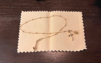 Saks Fifth Avenue 14K Yellow Gold Cross Anklet