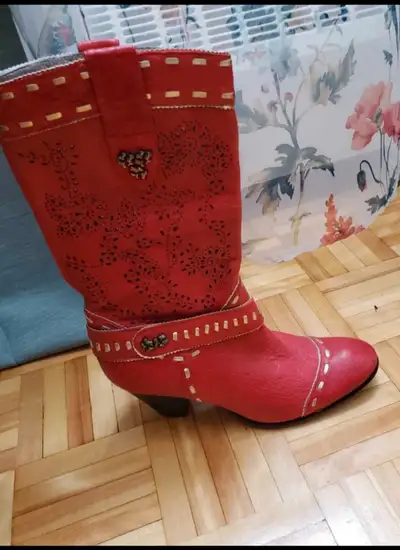 ‼️For Sale‼️Red Women's cowboy boots Genuine Leather, View more
