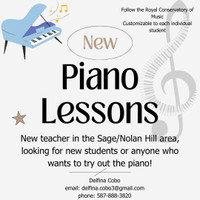 New Piano Teacher in the NW Calgary Area