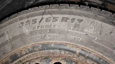 Selling a complete set of 4 winter tires mounted on black steel rims, ready to install. Details: • T...