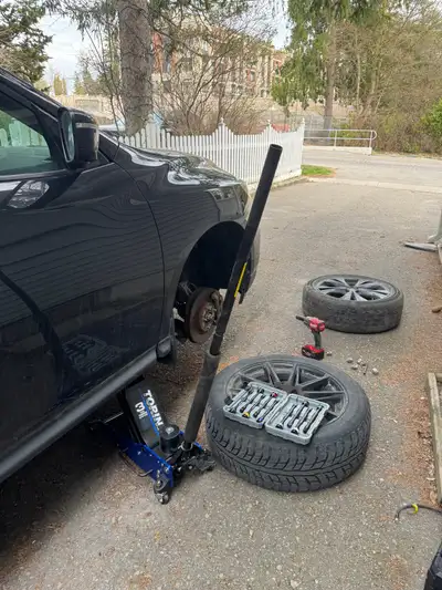 Mobile tire change & brake change, View more