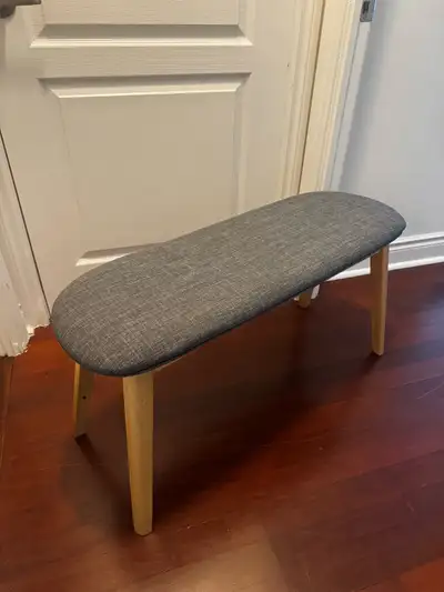 Grey Fabric Bench, View more