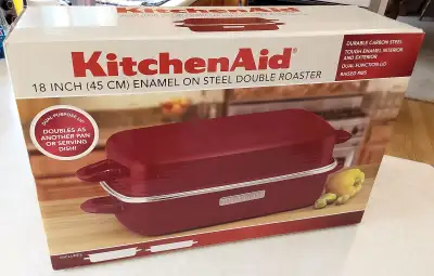 KitchenAid 18 Inch Enamel on Steel Double Roaster, View more