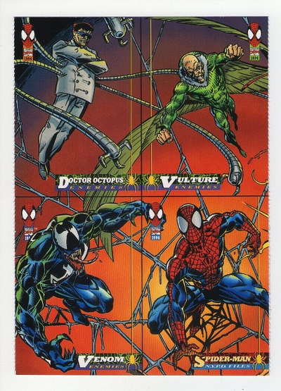 1994 RARE VARIATION Fleer Amazing Spider-Man 4 card UnCut Sheet, View more