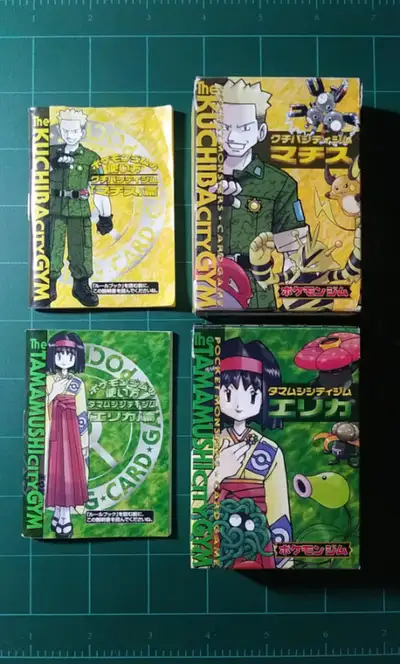 Pokemon Cards Vintage Japanese Gym Heroes / Leader's Stadium Lt. Surge / Kuchiba And Erika / Tamamus...