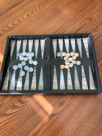 Marble and Onyx Backgammon Set