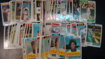 1974 topps baseball  lot of  83 cards, View more