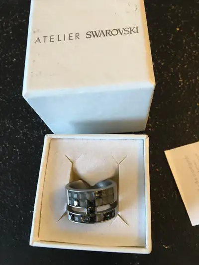 Swarovski atelier “frozen” ring, View more