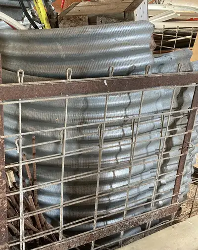 5 sheets lighter Bin Tin for Westeel $50 ea. Aeration 1/2 moon 10 sheets $20ea. West steel door $50