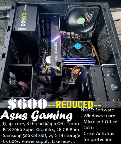Asus GAMING computer, or HEAVY COMPUTING work ..., View more
