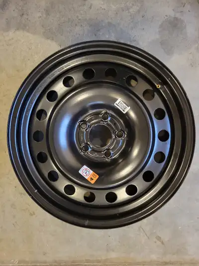 A new single 5x108 Ford Factory steel wheel. Bolt pattern: 5x108 Size: 17" (suitable for a 225/65R17...