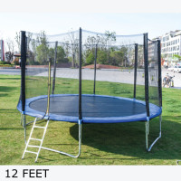 New Outdoor Jumping Trampoline Large 12 Feet Blue