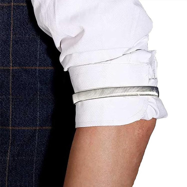 ⭐ Mens Metal Armband Sleeve Garter Anti-Slip Shirt Sleeve Holder in Men's in Vancouver - Image 3