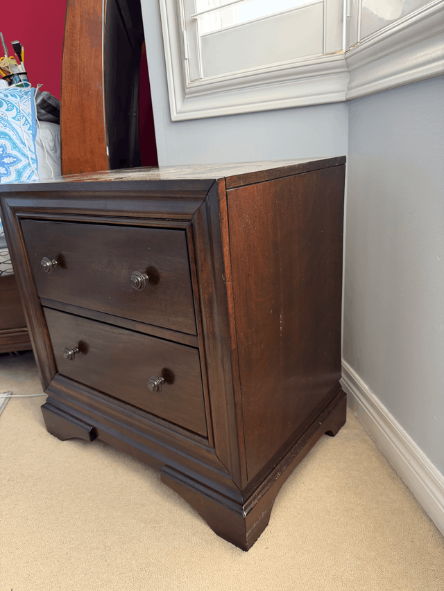 Queen Bed Frame + Nightstand – Good Condition in Beds & Mattresses in Oshawa / Durham Region - Image 7