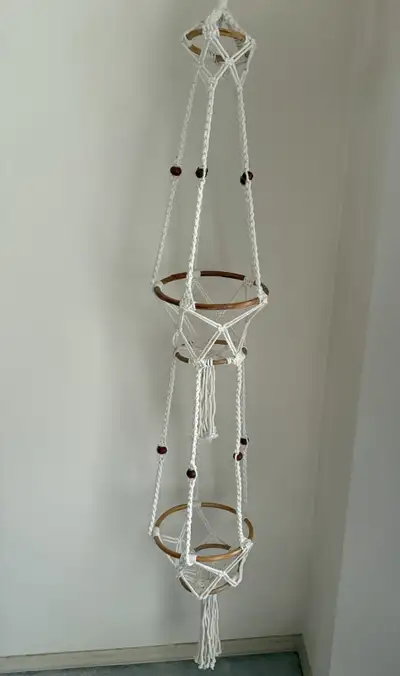 Macrame Plant Hanger - Two-Tiered, View more