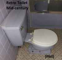 Retro Toilet - Blue, Mid-Century