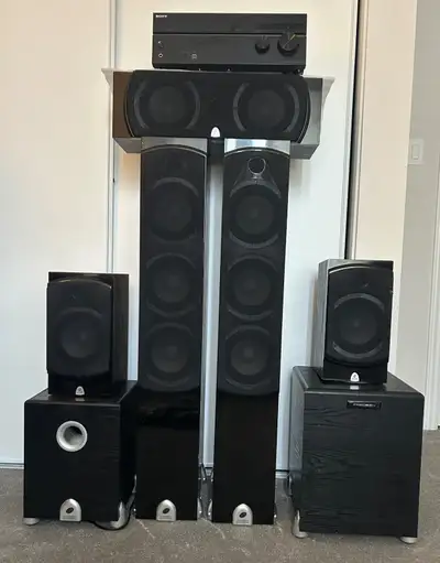Speaker set and amp, View more