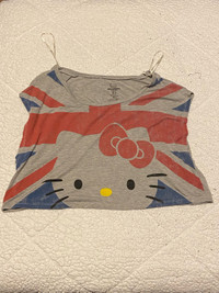 Hello Kitty Crop T-Shirt Size Large New Without Tags