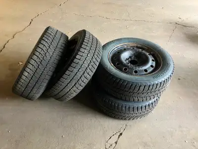 Used tires on steel rims. Used three seasons. 8/32 left. Selling for friend, so I don't have first h...
