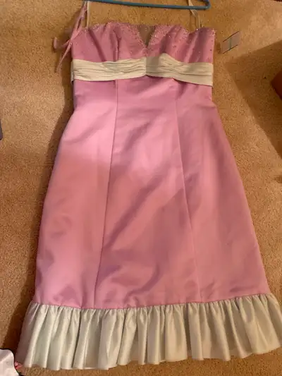 periwinkle purple size 8 corset back knee high bridesmaid dress, View more