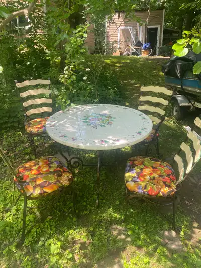Ceramic Table 4 Chairs, View more