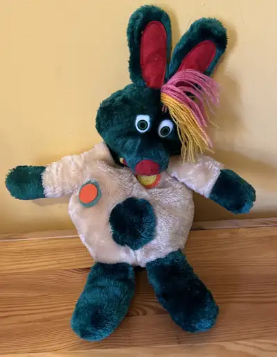 Vintage 18” Polka Dot Door ‘Polkaroo’ Hand Puppet Plush - TVO, View more