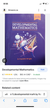 Developmental math textbook