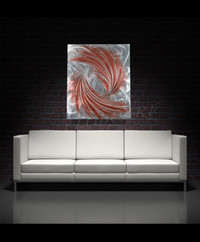 30"x24"modern art painting wall decor Abstract copper hand made