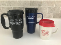 NEW - Coffee Car Travel Mugs / Cups - Set of 3