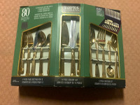 BNIB Hampton Silversmiths 80 Pc Utensil Serving Set With Storage