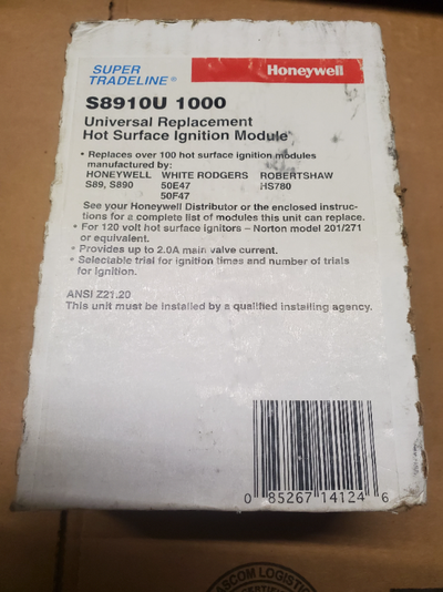 Honeywell S8910U1000 Universal Direct Spark Hot Surface Ignition, View more