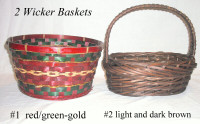 2 wicker baskets,  gifts, organizes, stores, displays $10 each