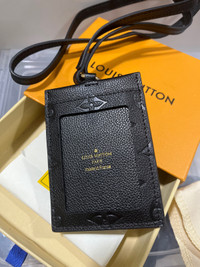 Louis Vuitton Necklace Card Holder Black