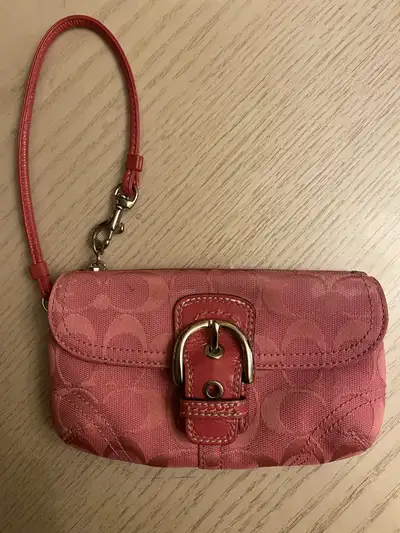 Vintage Pink Coach Wristlet, View more