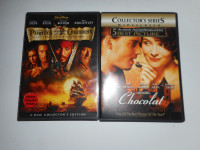 Pirates and Chocolat NEW dvd's never watched
