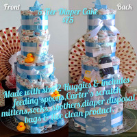 5 Tier Diaper Cake for a Boy 