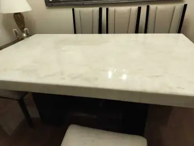 Campbell dining set.     beautiful Marble dining table , View more