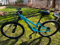 24” Mountain bike with front fork suspension and handle shift